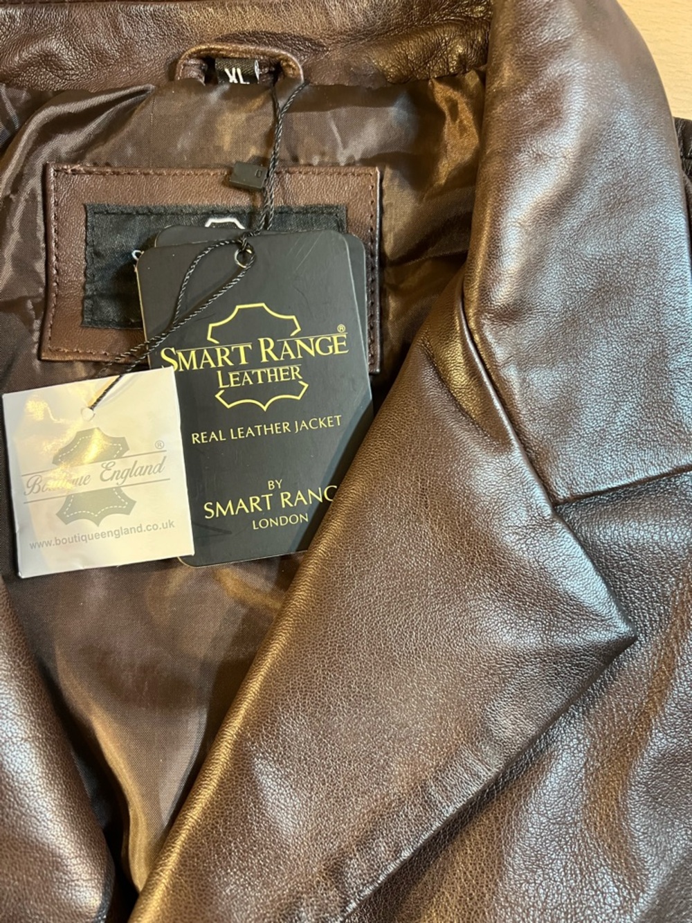 SMART RANGE London UK - Men’s Leather Jacket Size XL, Price $200 NWT